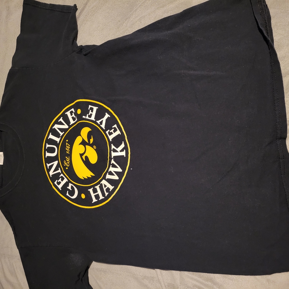 Fruit of the Loom Black and Yellow Short Sleeve Tee